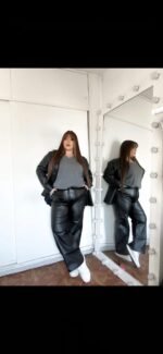 Pantalón Wide Leg de Bengalina Engomada - Imagen 2