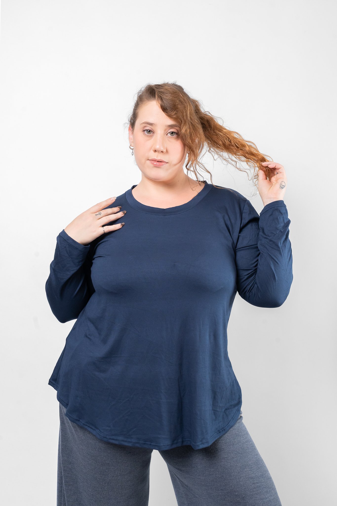 STR09638-Edit CAMISETA CUELLO REDONDO - Imagen 1