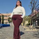 Pantalon Jercey con Piel