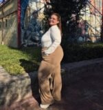 Pantalon Jercey con Piel - Imagen 3